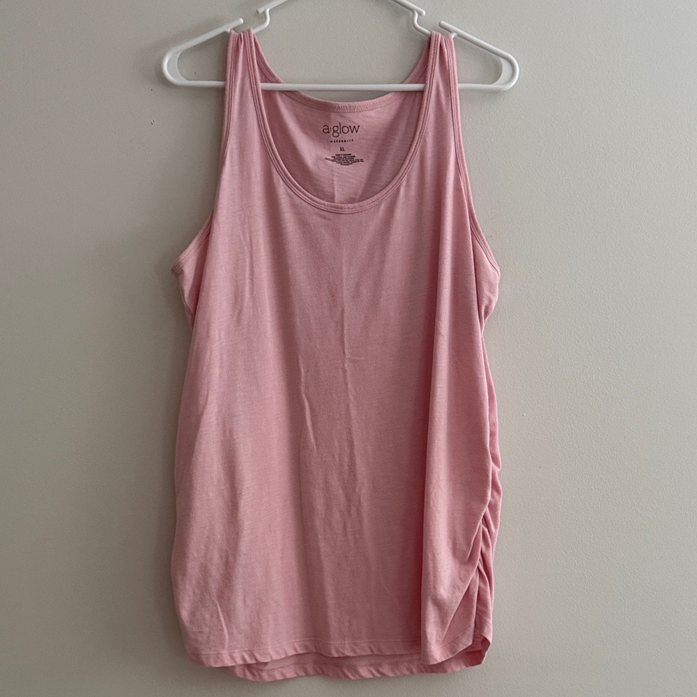 a:glow Maternity Light Pink Women's Tank Top